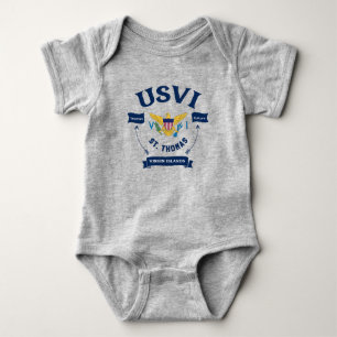 Body Para Bebê Rua de Bandeira das Ilhas Virgens Americanas Thoma