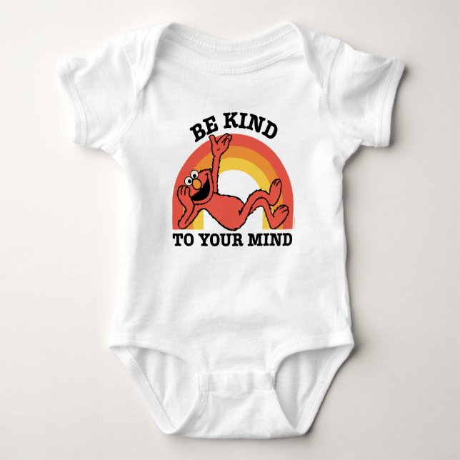 Body Para Bebê Rua Sésamo | Elmo Seja gentil com sua mente (Frente)