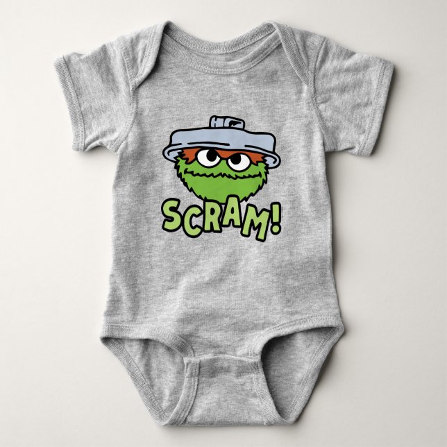 Body Para Bebê Rua Sésamo | Oscar, o Grouch Scram! (Frente)