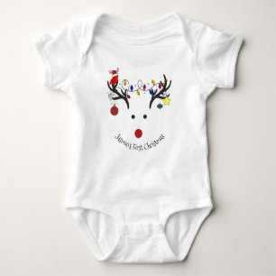 Body Para Bebê "Rudolph the Rednose" Personalizável