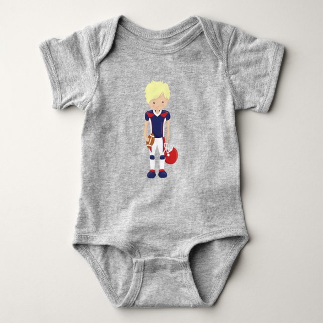 Body Para Bebê Rugby, Futebol Americano, Garoto Bonito, Cabelo Lo (Frente)