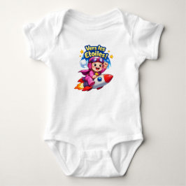 Body Para Bebê Rumo às Estrelas Ilustração de Astronauta Bebê Fof