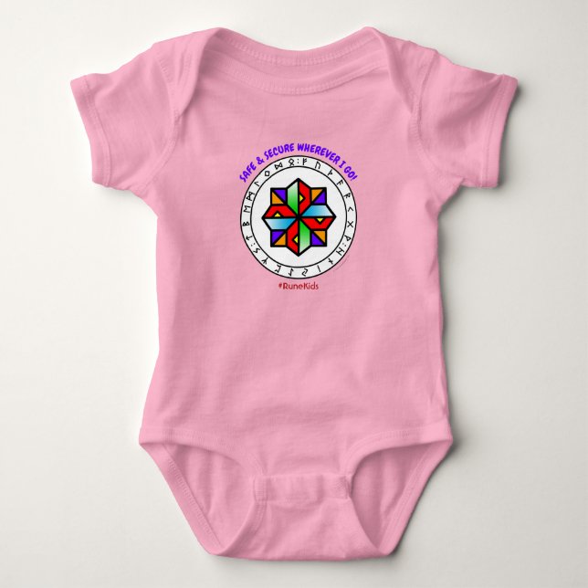 Body Para Bebê #RuneKids Body Bebê Seguro e Protegido (Frente)
