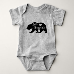 Body Para Bebê Rústico deixe-nos silhueta do urso preto de