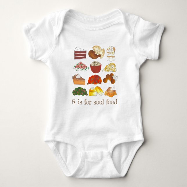Body Para Bebê S é para Alma Comida Soulfood Sul Favoritos (Frente)