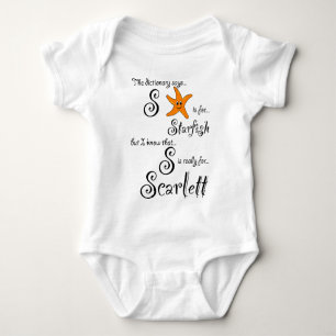 Body Para Bebê S é para o Tee de Escarlett Starfish