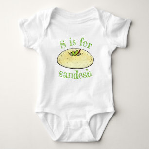 Body Para Bebê S IS FOR Sandesh Bengal Indian Sweet Mithai