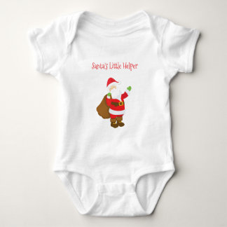 Body Para Bebê Sacola de Presentes do Jolly St Nick Pequeno Ajuda