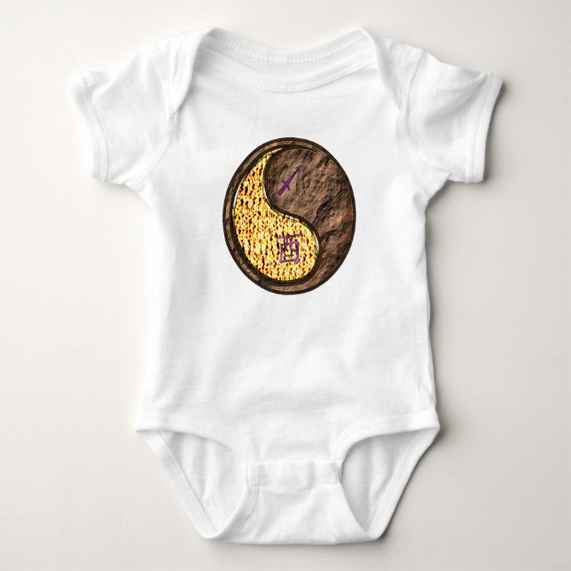 Body Para Bebê Sagitário & Galo de Terra (Frente)