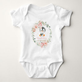 Body Para Bebê Saída de primeiro aniversario Floral com Blush Pen