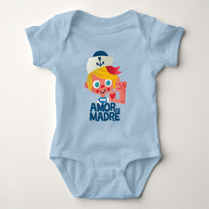Body Para Bebê Sailor's Joy: AMOR DE MADRE Cartoon