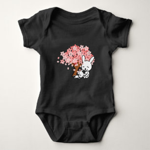 Body Para Bebê Sakura Cherry Tree Legal Cute Kawaii Coelhos
