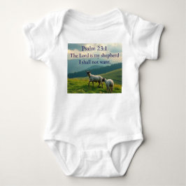 Body Para Bebê Salmo 23:1 Versículo da Bíblia Baby Bodysuit