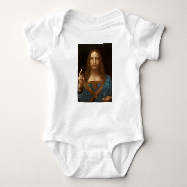Body Para Bebê Salvator Mundi (Salvador do Mundo) (da Vinci) (Frente)