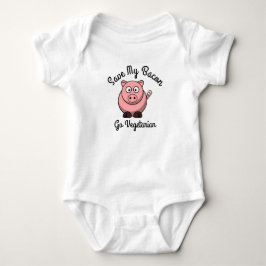 Body Para Bebê Salve Meu Bacon Torne-se Vegetariano