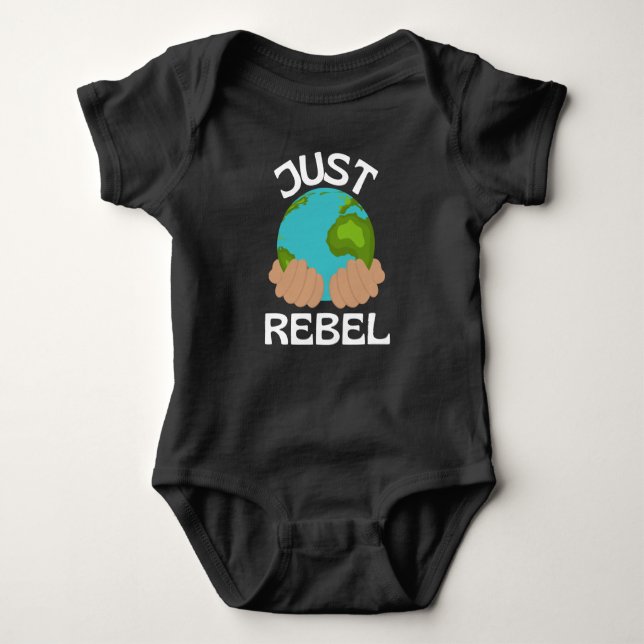 Body Para Bebê Salve nossa Extinção Planeta Rebeldia Cuidados Cli (Frente)