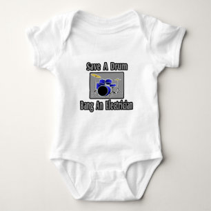 Body Para Bebê Salve um tambor...bata um eletricista
