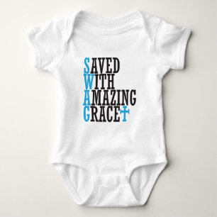 Body Para Bebê Salvo com uma graça incrível, Grace SWAG Christian