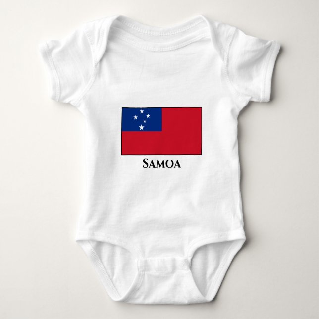 Body Para Bebê Samoa Flag (Frente)