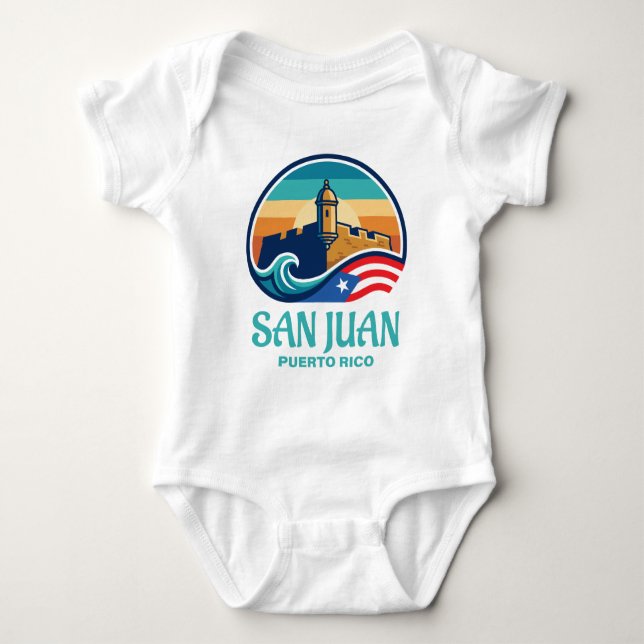Body Para Bebê San Juan Porto Rico (Frente)