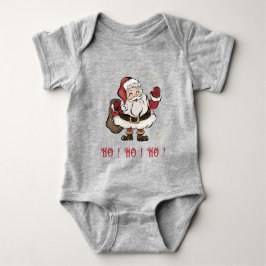 Body Para Bebê Santa Claus Cinza Bebê Roupa