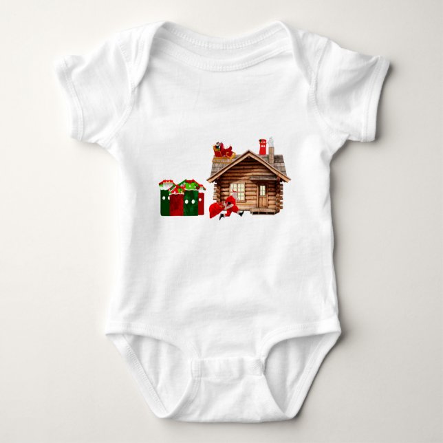 Body Para Bebê Santa Claus Hustle One-Piece (Frente)