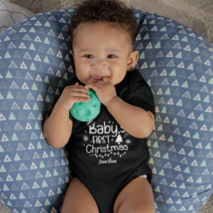 Body Para Bebê Santa Hat é a primeira árvore de Natal do Bebê Per