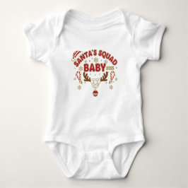 Body Para Bebê Santa’s Squad – Baby 2025 | Cute Christmas Baby