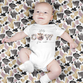 Body Para Bebê Santa vaca, eu sou uma menina rosa e bonita