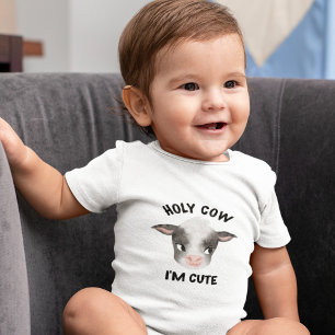 Body Para Bebê Santa vaca, sou um menino bonito