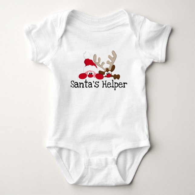 Body Para Bebê Santas Helper (Frente)