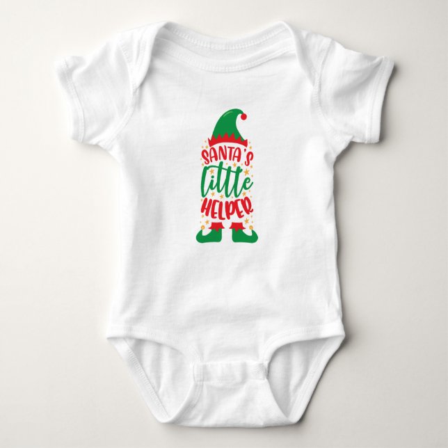 Body Para Bebê Santa's Little Helper (Frente)