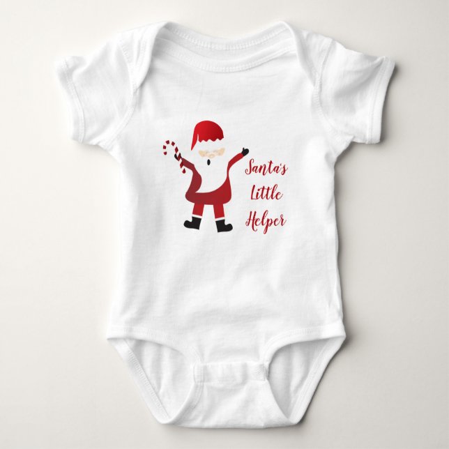 Body Para Bebê Santas Little Helper Candy Candy Red (Frente)