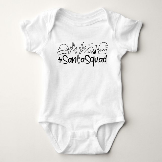 Body Para Bebê SantaSquad Christmas Baby (Frente)