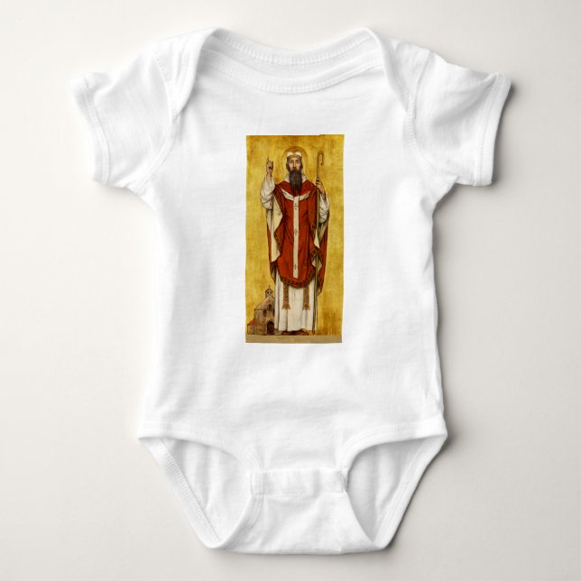 Body Para Bebê Santo Bonifácio de Mainz - Padroeiro dos Educadore (Frente)