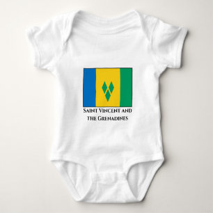 Body Para Bebê Santo Vincent e Bandeira de Granadinas