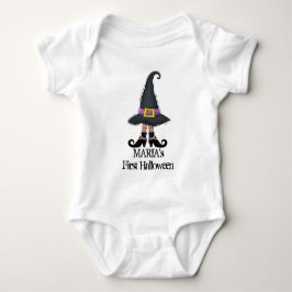 Body Para Bebê Sapatos de Bruxa Minimalista Fofo de Halloween Cha