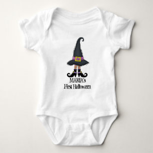 Body Para Bebê Sapatos de Bruxa Minimalista Fofo de Halloween Cha