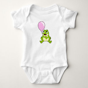 Body Para Bebê Sapo com balão