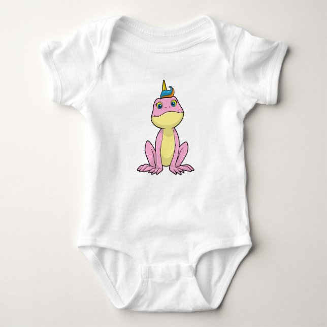 Body Para Bebê Sapo como Unicorn (Frente)