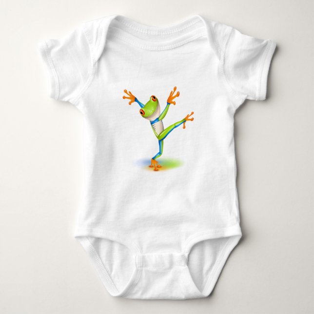 Body Para Bebê Sapo de árvore dançante (Frente)