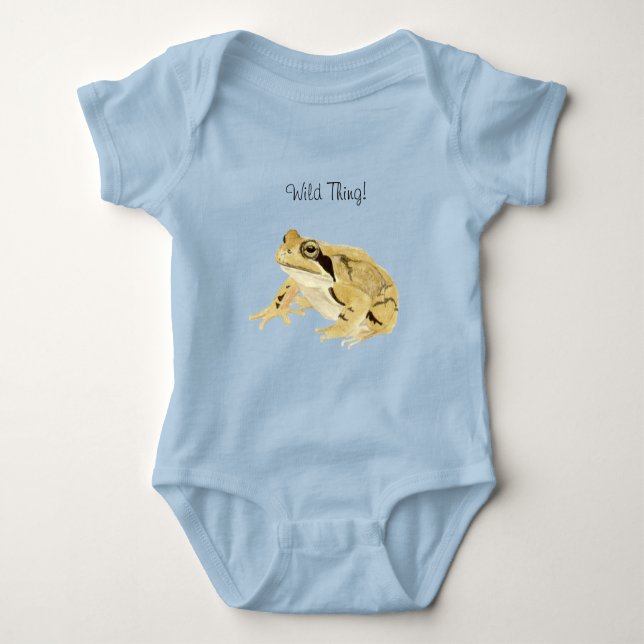 Body Para Bebê Sapo de madeira (Frente)