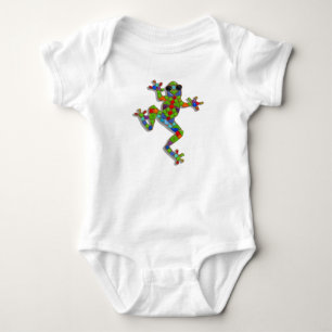 Body Para Bebê Sapo de mosaico
