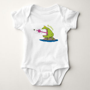 Body Para Bebê Sapo engraçado e desenho animado