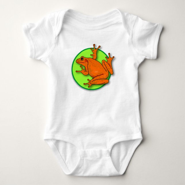Body Para Bebê Sapo Laranja Bebê Um Pedaço (Frente)