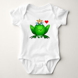 Body Para Bebê Sapo Príncipe Coroa Cartoon Bonito