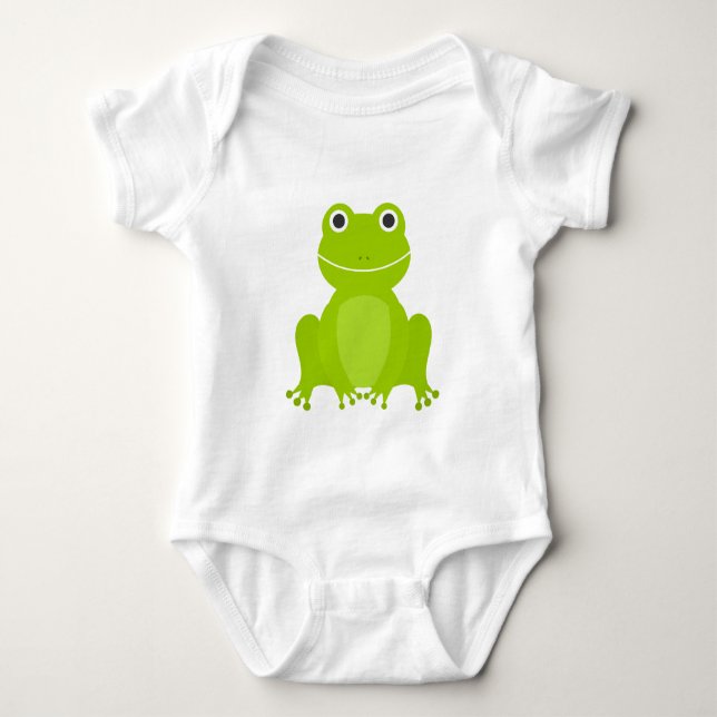 Body Para Bebê Sapo verde (Frente)
