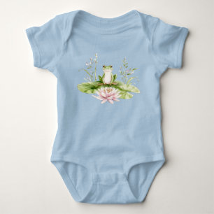Body Para Bebê Sapo Verde Aquarela 