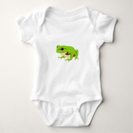 Body Para Bebê Sapo verde-branca