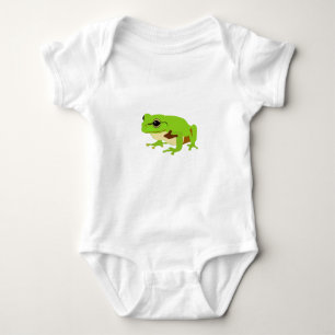 Body Para Bebê Sapo verde-branca